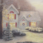 Thomas Kinkade: Jouluinen talo (pienehkö taittokortti) - pikkukuva 1