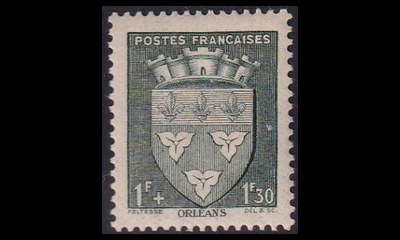 Ranska 567 ** Vaakuna 1Fr+1.3Fr (1942)