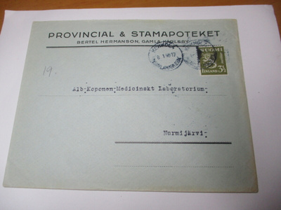 1945 Kokkola Provincial & Stamapotek kuori