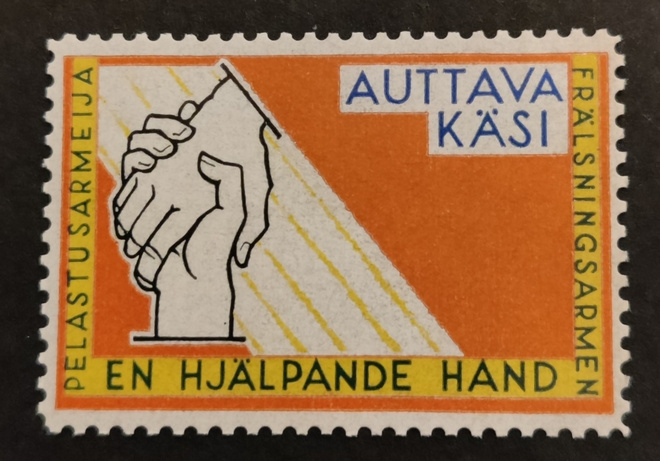Pelastusarmeija Auttava käsi kirjeensulkijamerkki **