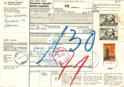 POSTILÄHETYS OSOITEKORTTI JOENSUU - SAKSA