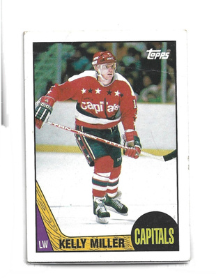 KELLY MILLER - CAPITALS - 1987-88 TOPPS CHEWING GUM # 189