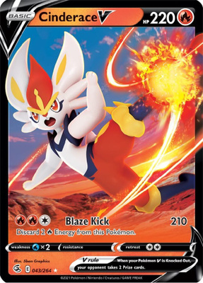 Cinderace V 043/264 - Fusion Strike - NM/M
