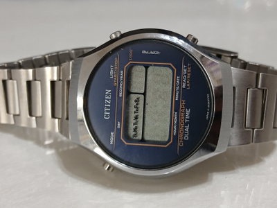 Vintage Citizen Chronograph Dual Time, rannekello