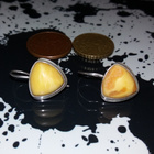 Vintage Hopea meripihka korvakorut 875 baltic Amber Meripihk - pikkukuva 2