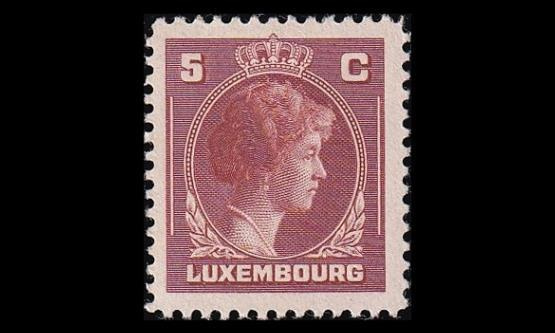 Luxemburg 347 ** Käyttösarja Charlotte 5 C (1944)