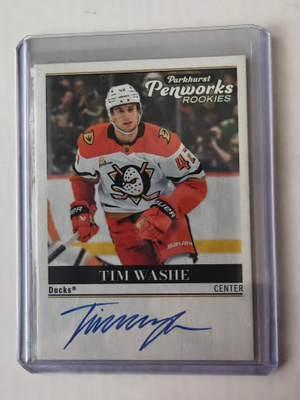 Tim Washe 2025-26 Parkhurst Hockey Penworks Rookies Auto