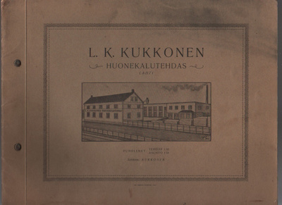 L. K. Kukkonen - Huonekalutehdas, Lahti, esite, nid., K3