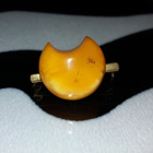 Vintage Baltic Amber EGG YOLK Meripihka kuu solki - pikkukuva 5