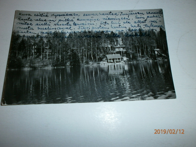 Karjalohja,Puujärvi, Heponiemen lepokoti, valokuvapk,p. 1955