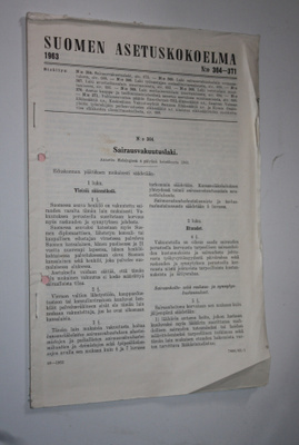Suomen asetuskokoelma 1963 n:o 364-371