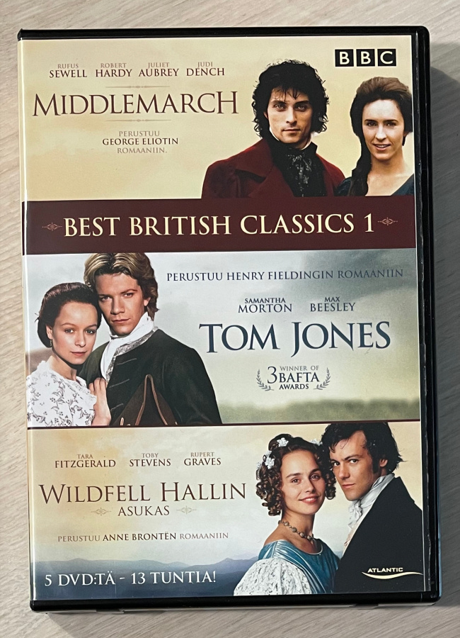 Middlemarch / Windfell Hallin asukas / Tom Jones (5DVD)