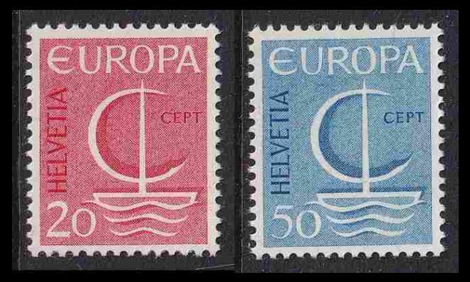 Sveitsi 843-4 ** Europa (1966)