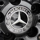 MERCEDES Aluvanteiden Keskiö merkki 4 kpl 75 mm - pikkukuva 2