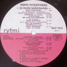 (LP Peppi Pitkätossu Ja Muita Lastenlauluja - pikkukuva 4