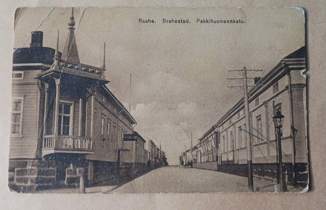 Raahe, Pakkahuoneenkatu, vanha mv pk, p. 1919