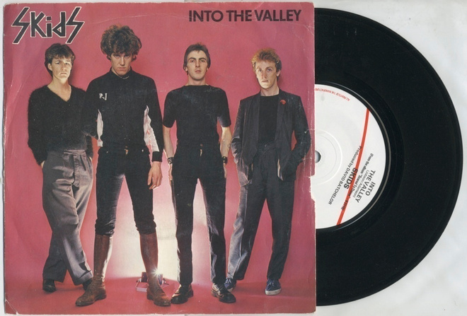 SKIDS Into The Valley – 7” single Virgin UK 1979 + kuvakansi