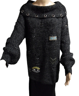UUSI Esqualo rockhenkinen neule / paita (Koko 2XL)