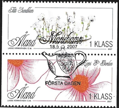 Åland 2007 V 18 Taidekäsityö EP LOISTO PARI LaPe 281+282