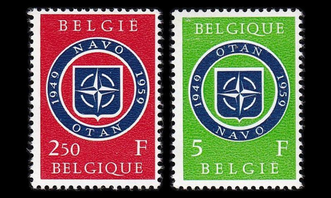 Belgia 1147-8 ** NATO 10v (1959)
