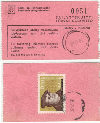 1967 uskonpuhdistus postiautoaseman säilytyskuitilla