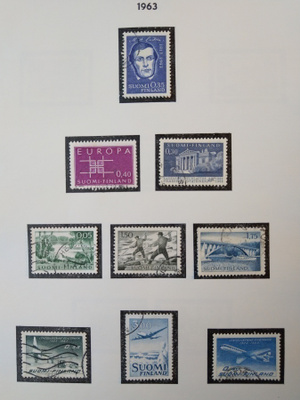 1963 Suomi postimerkki 9 kpl