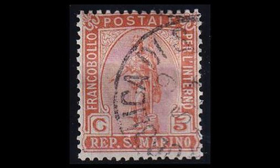 San Marino 33 o Vapauden jumalatar 5 C (1899)