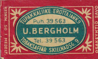 Helsinki, U. Bergholm, Erottajank.9 . Osakeyhtiö Savo b585