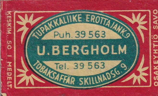 Helsinki, U. Bergholm, Erottajank.9 . Osakeyhtiö Savo b585
