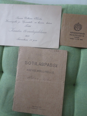 Sotilaspassi Painettu v.1919