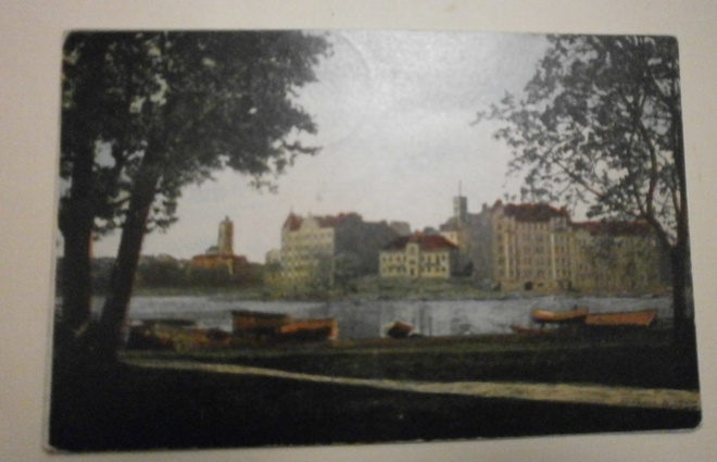 Helsinki, näköala Kaisaniemeltä, vanha väripk, p. 1900-l. a.