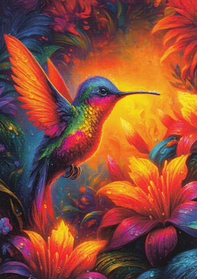 Värikäs kolibri