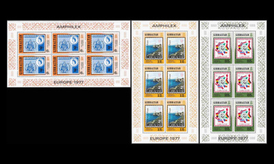 Gibraltar 364-6kb ** Europa Postimerkkinäyttely (1977)