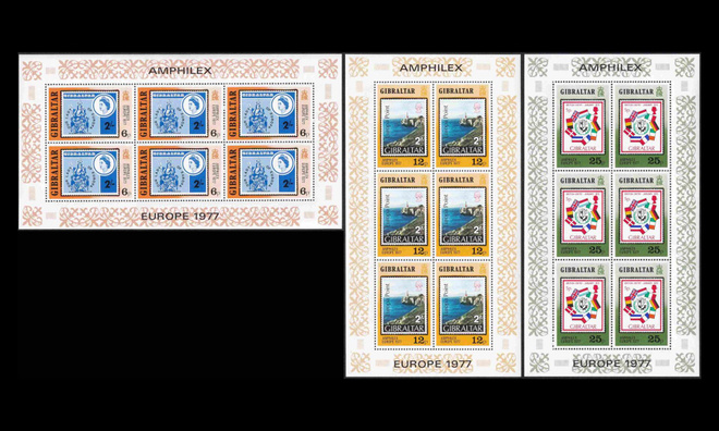 Gibraltar 364-6kb ** Europa Postimerkkinäyttely (1977)