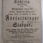 Samling, hwaruti äro under Allmänna Lagens Balkar (1807),... - pikkukuva 3