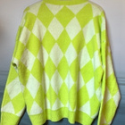 MYMO upea lime keltainen valk oversize  neule M/ L - pikkukuva 5