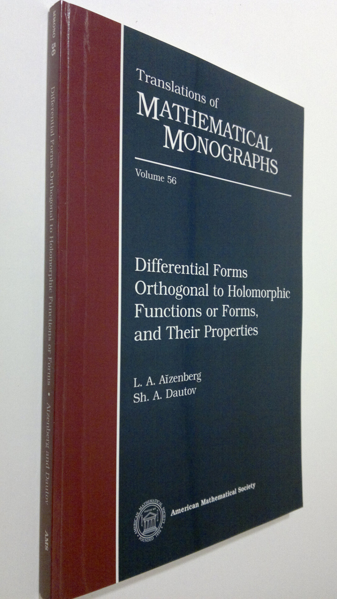 L. A. Aizenberg : Differential Forms Orthogonal to Holomo...