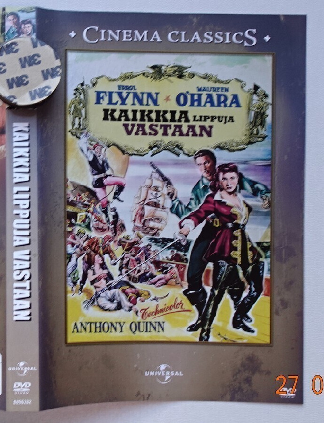 dvd, Kaikkia lippuja vastaan (E. Flynn, M. O'Hara, A. Quinn)