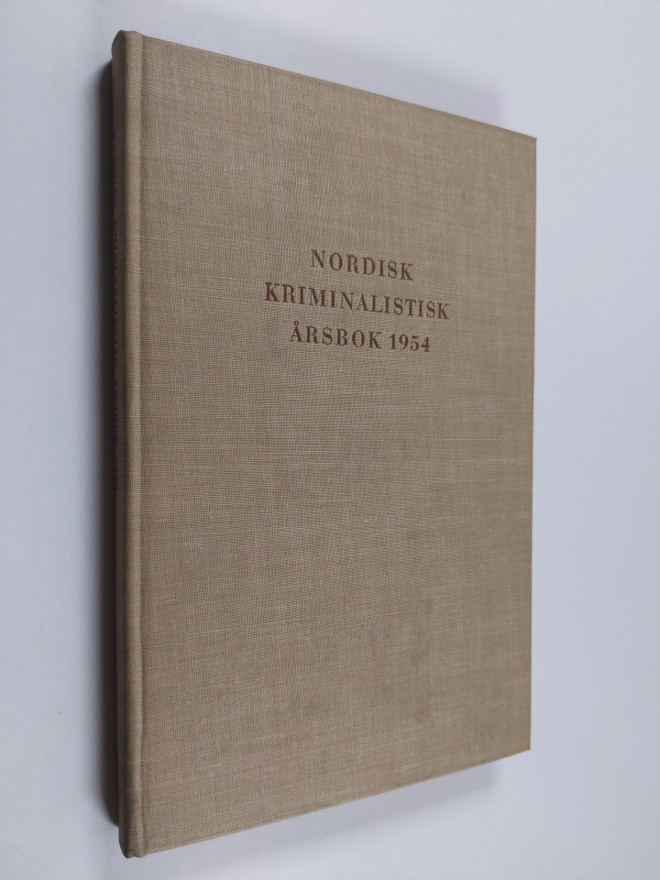 Nordisk kriminalistisk årsbok 1954
