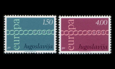 Jugoslavia 1416-7 ** Europa (1971)