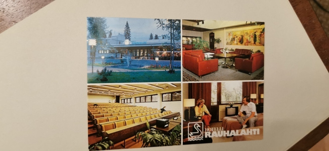 Hotelli  Rauhalahti, Kuopio, kulkenut postikortti