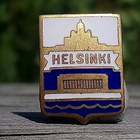 Helsinki Emalinen merkki. Halkaisija - 22 mm. - pikkukuva 1