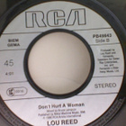 LOU REED :: NO MONEY DOWN/DON'T HURT A WOMAN:VINYYLI 7"1986 - pikkukuva 4