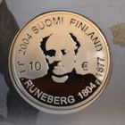 10€ 2004 Runeberg PROOF Ag - pikkukuva 2