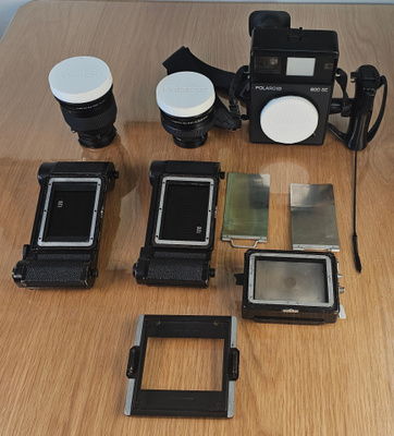 == Polaroid 600 SE Set with 127mm 150mm lenses