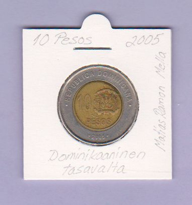 Dominikaaninen tasavalta 10 Pesos v.2005 KM#106