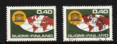 1966 Unesco merkit leimattuna ja leimaamattomana**