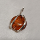 Upea Meripihka Hopea riipus 925, baltic amber - pikkukuva 1
