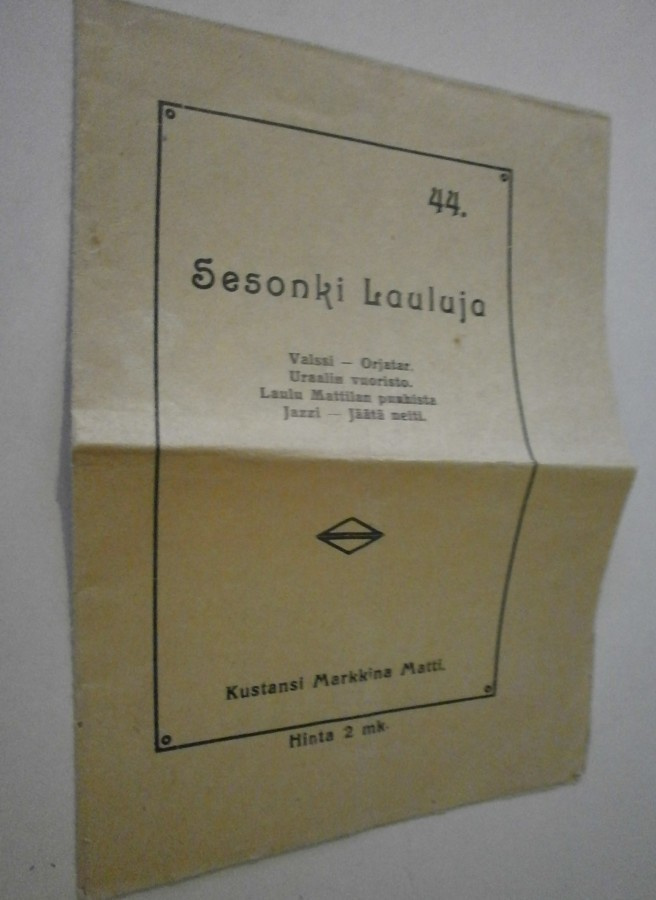 Sesonkilauluja 44. -vihkonen, Pori 1928