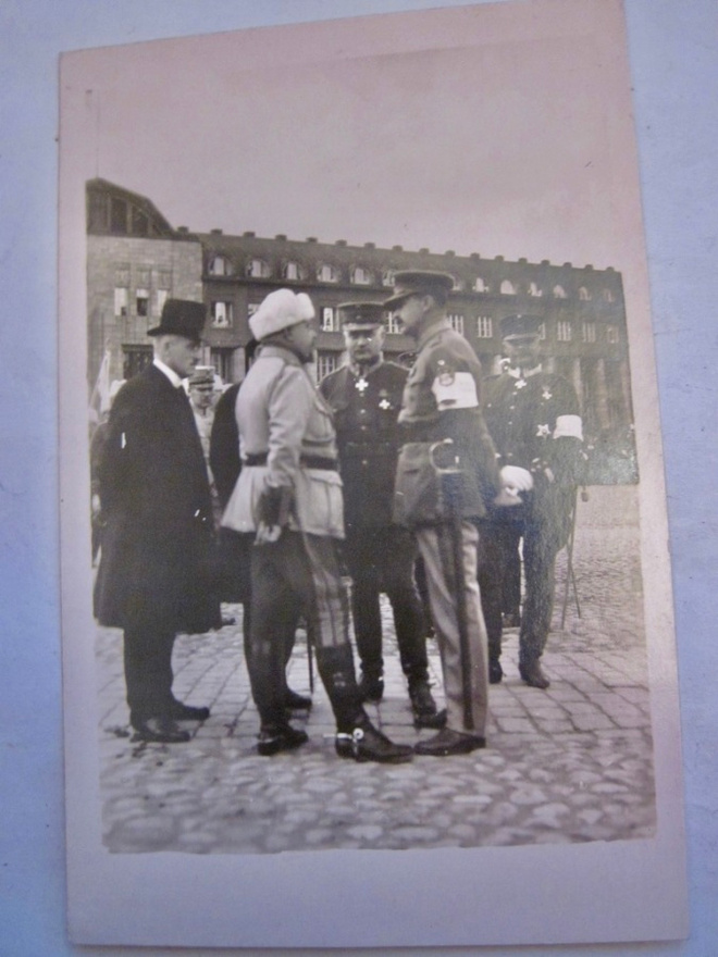 VANHA Valokuva Mannerheim Helsinki 1919 Rautatie Asema ym
